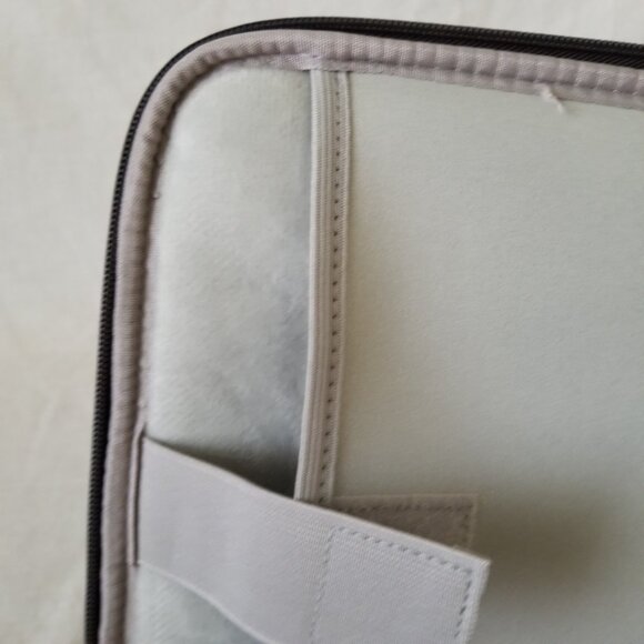 NEW! Faux Leather Laptop Computer Carrying Case w/Plush Pocket & Velcro Strap - Picture 13 of 15